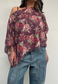 purple rose poncho - square