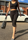 BLACK CREPE MULITWAY CROP