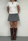 mist hissy knit mini skirt