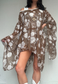 light brown flower mesh poncho *launching 21.06.26 18:00BST*