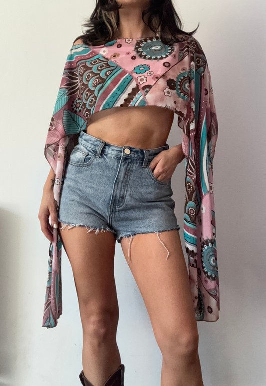 pink flower cape