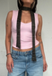 olive plissé skinny scarf *coming soon*
