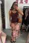 PINK WRITING FULL LINED MESH SKIRT