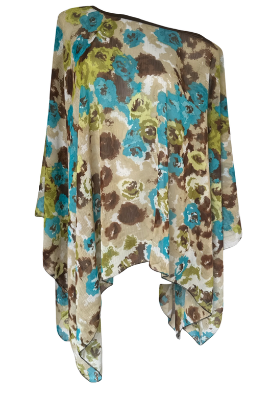 blue & green mesh poncho *pre-order*