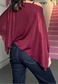 wine shimmer poncho