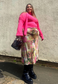 HOT PINK TEXTURED SKINNY SCARF