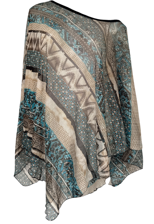blue print mesh poncho *coming soon*