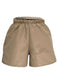 beige staple shorts