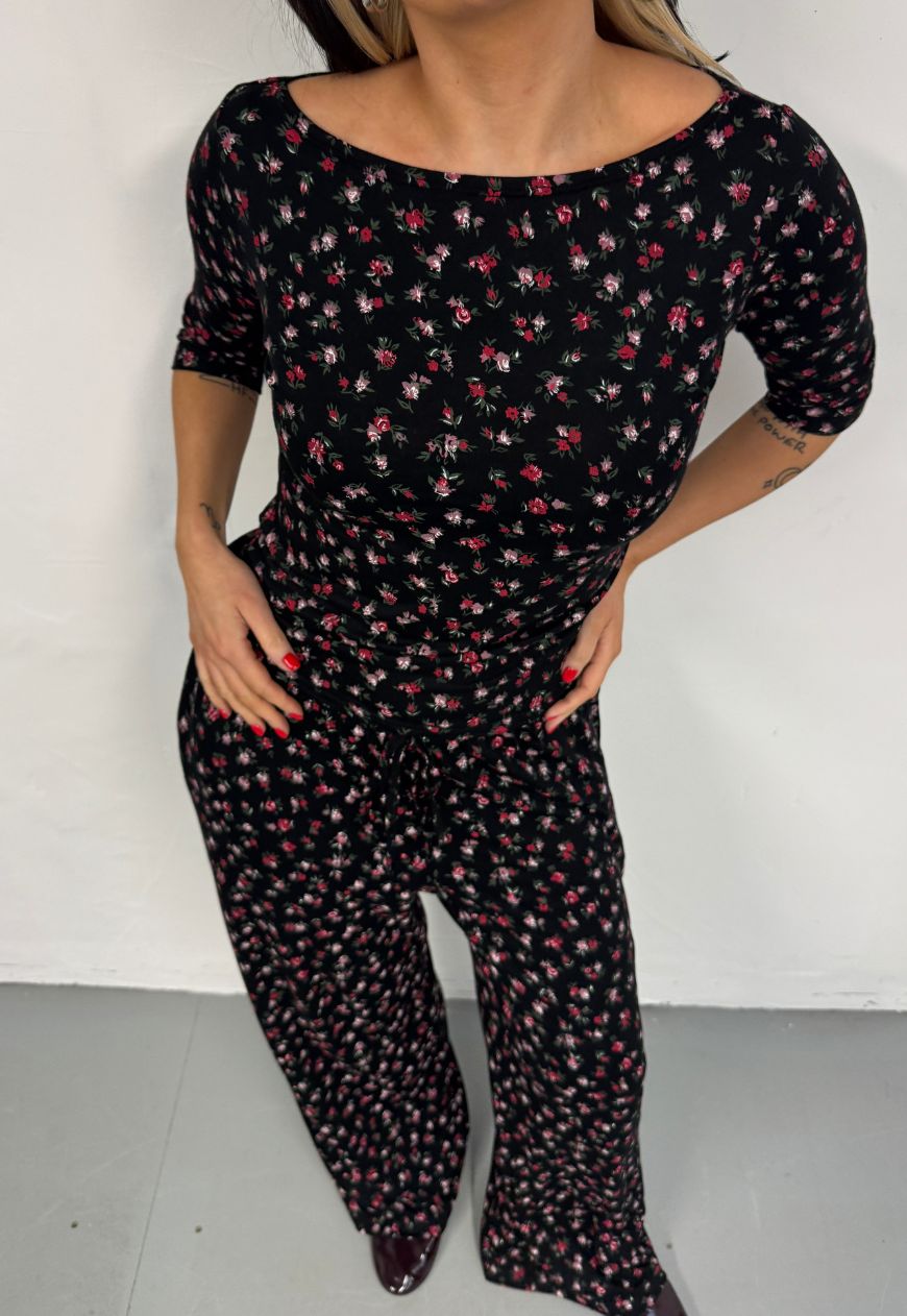 floral soft trousers
