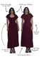 MULTIWAY WINE CAP SLEEVE CINCH MAXI DRESS - XS HISSY FIT LTD