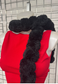 black pom pom scarf