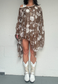 light brown flower mesh poncho *launching 21.06.26 18:00BST*
