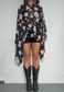 black flower mesh poncho *launching 14.06.26 20:00BST*