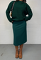 green midi skirt