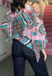 pink flower poncho