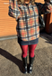 BROWN CHECK PRINT FLEECE - XS/S HISSY FIT LTD