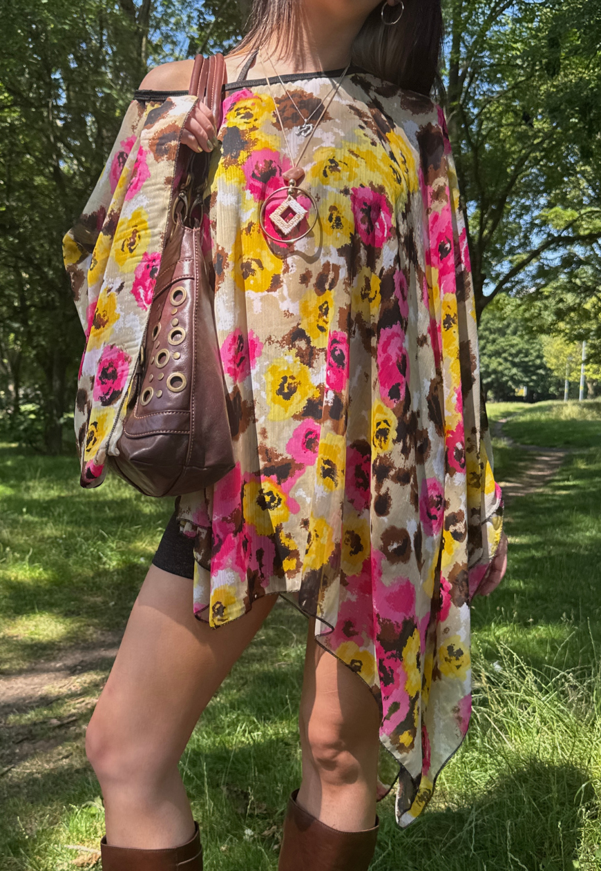 pink & yellow mesh poncho *coming soon*
