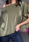 olive glow poncho