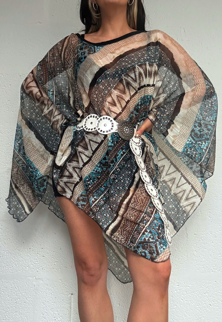 blue print mesh poncho *coming soon*