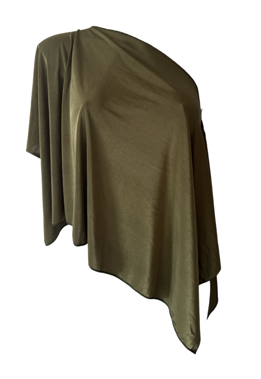 olive glow poncho