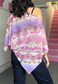 lilac glitter poncho