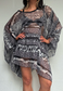 b&w print mesh poncho *coming soon*