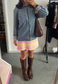 RHUBARB & CUSTARD HISSY KNIT MINI SKIRT