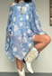 blue flower mesh poncho *launching 21.06.26 18:00BST*