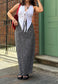 grey maxi wrap skirt
