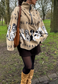 beige dog print fleece *free scarf*