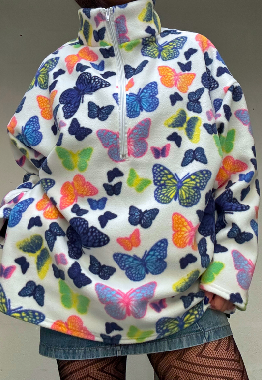 BUTTERFLY PRINT FLEECE