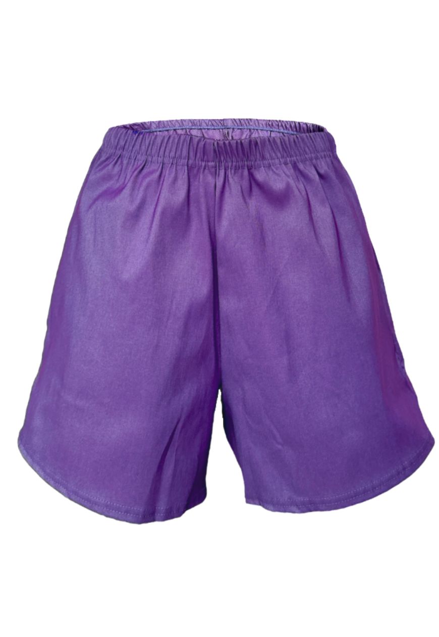 violet bengaline shorts