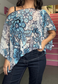 blue floral poncho