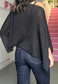 black stripe poncho