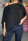 black stripe poncho