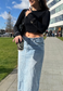 BLACK SLINKY CROPPED TOP