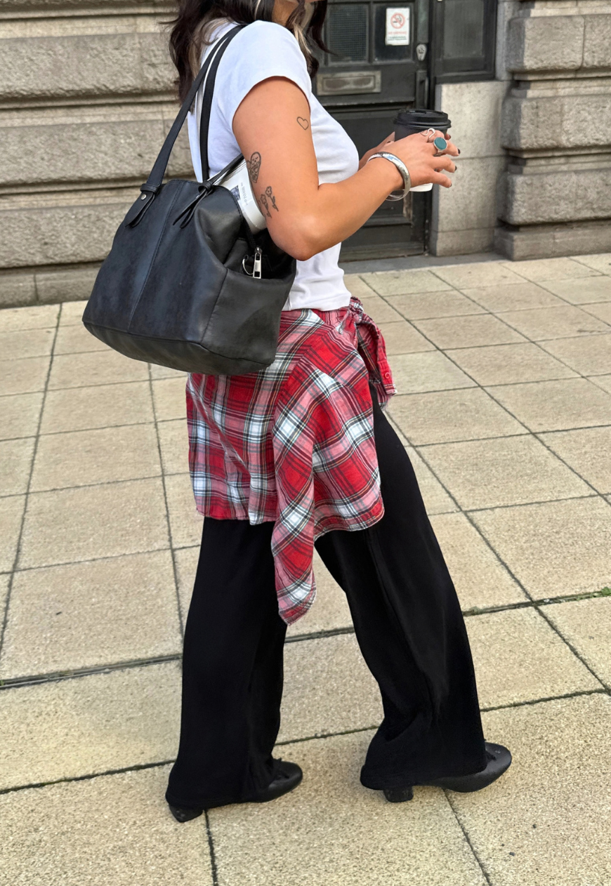 black soft trousers