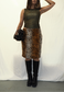 dalmatian/leopard reversible skirt
