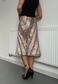 gold satin & lace midi skirt *coming soon*