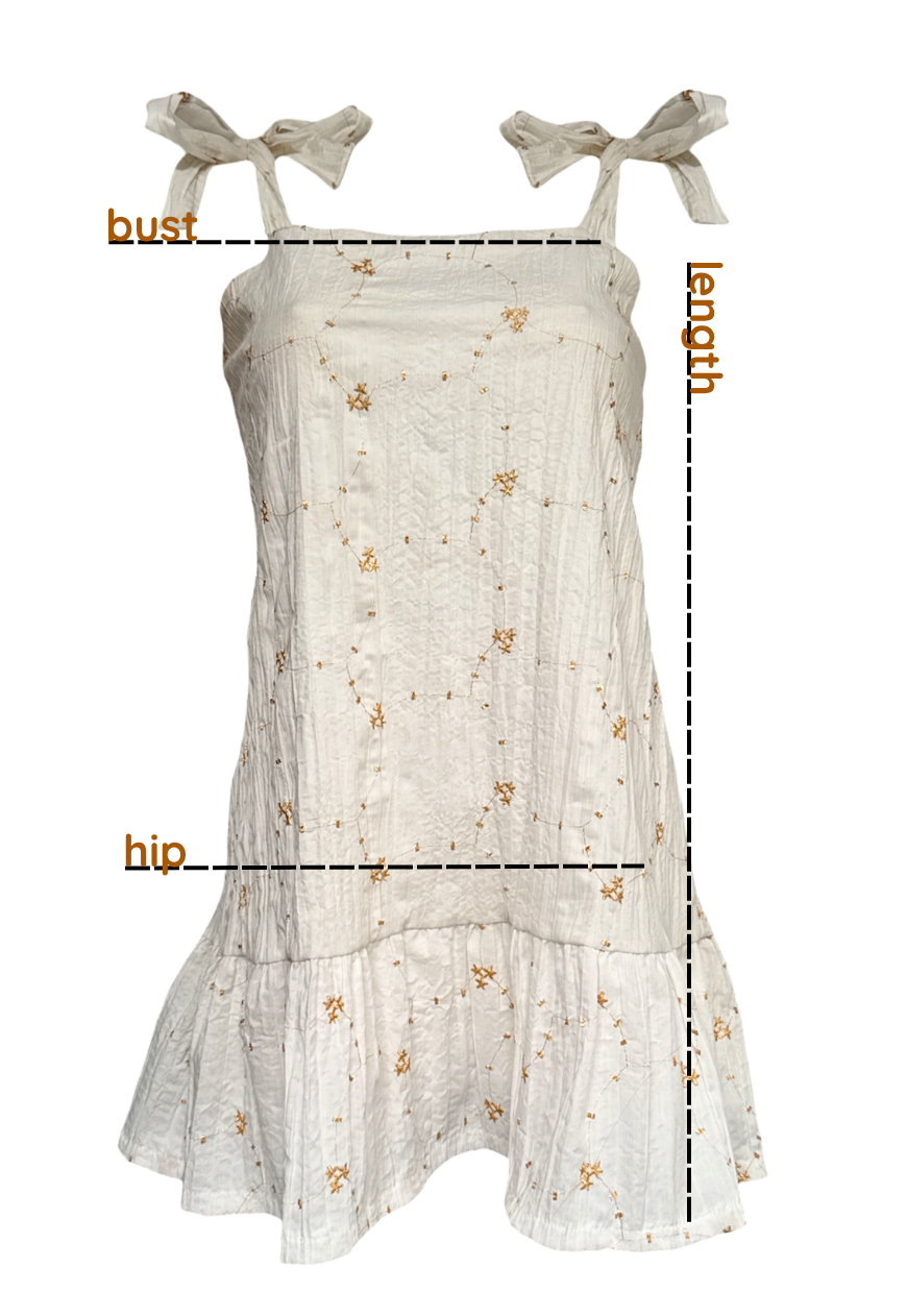 white celestial ruffle dress
