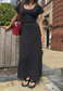 eclipse multiway cap sleeve cinch maxi dress