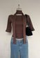 hazelnut skinny scarf