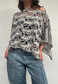 cream web poncho - square