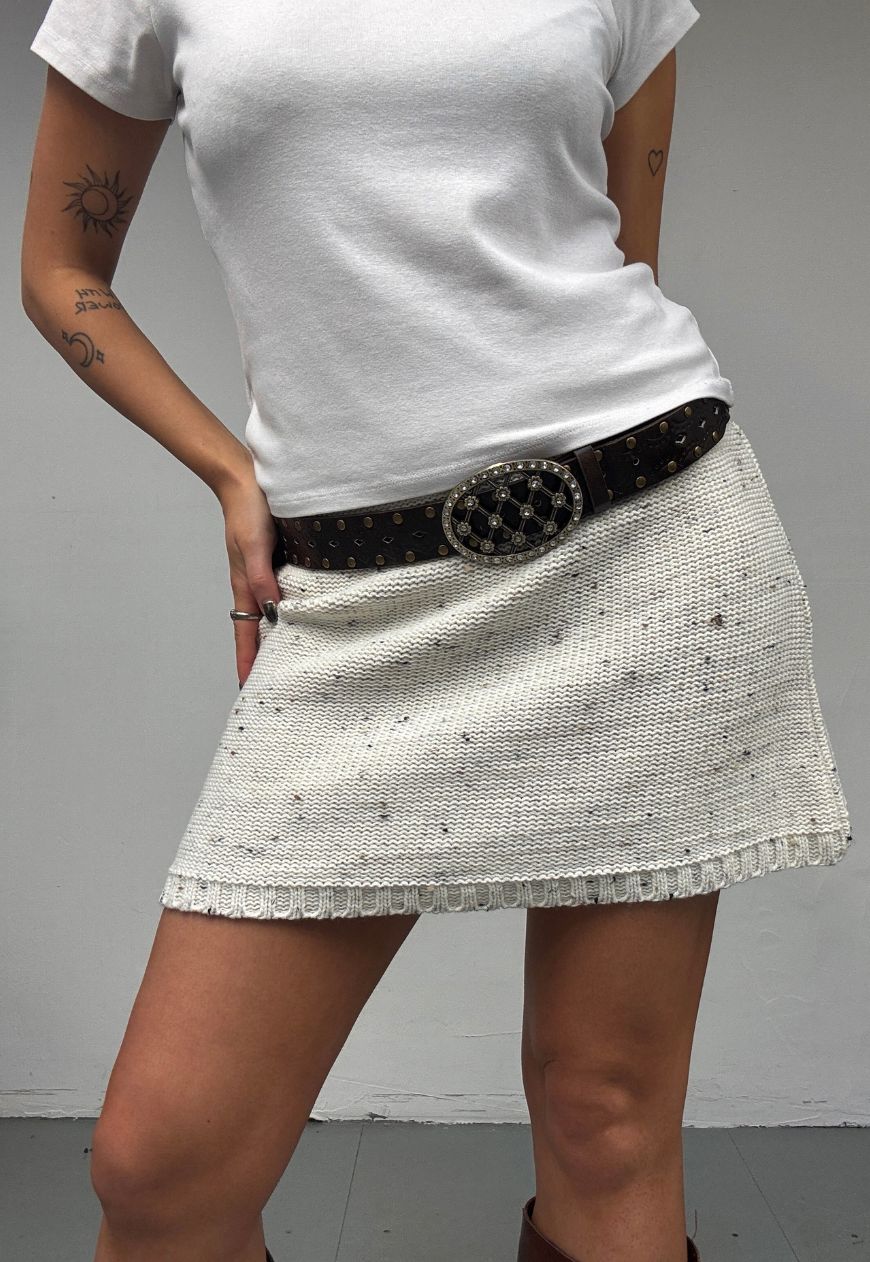 vanilla speck hissy knit mini skirt