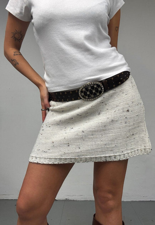 vanilla speck hissy knit mini skirt