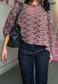 pink indian mango poncho - square