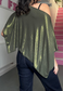 olive shimmer poncho