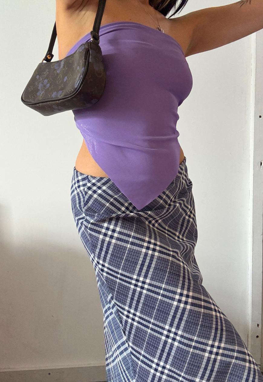 orange/purple reversible hankie top