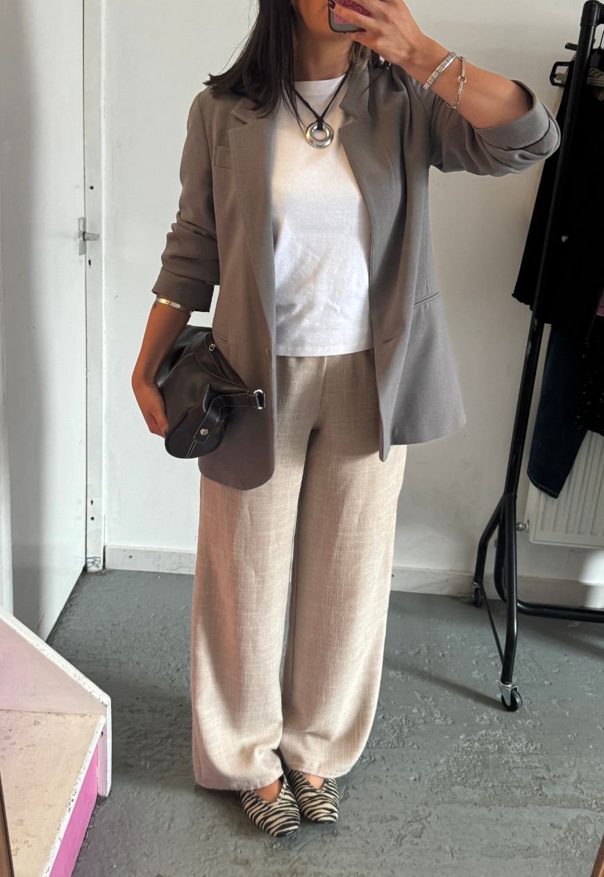 buttermilk straight leg trouser