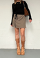 BROWN CHECK WRAP SKIRT *3RD GENERATION*